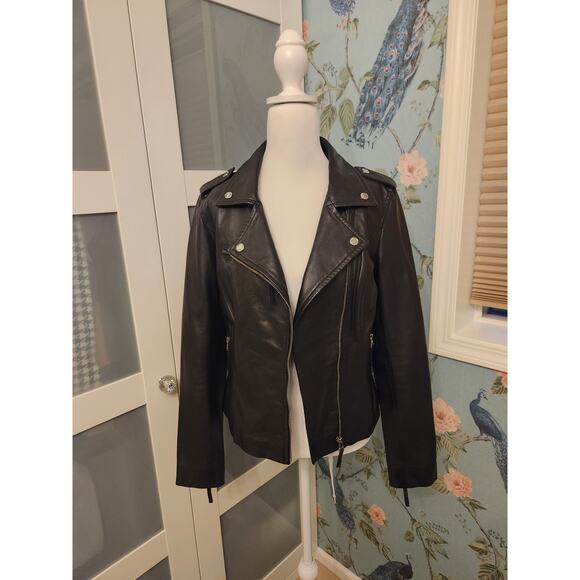 Bod & Christensen Real Leather Moto Jacket - S - Picture 1 of 6